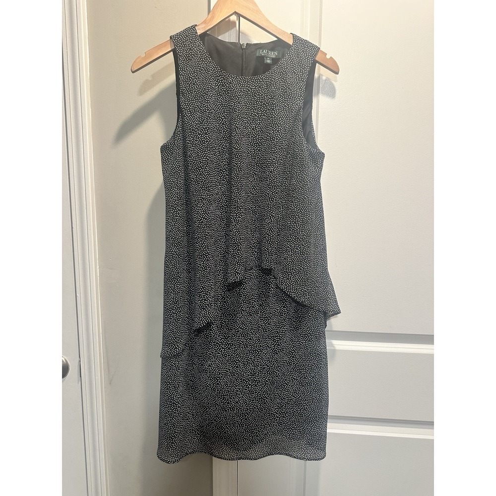 Lauren Ralph Lauren Black‎ Polka Dot Dress Size 10